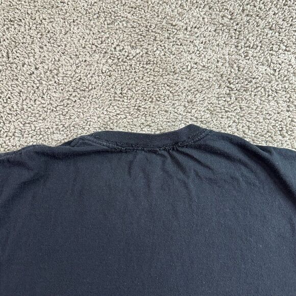 Death Row Records Shirt Mens Medium Black Blue Lighting Hip Hop 90s Rap FLAW - Picture 6 of 10